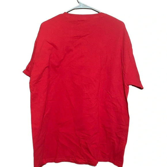 Meowy Christmas Cat Tree Mens Red‎ T-Shirt Crazy Ugly Dec 25th Size XL - Picture 3 of 6